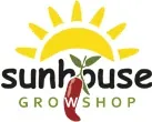 Oficiální logo Sunhousegrowshop.cz s motivem slunce a nápisem Growshop